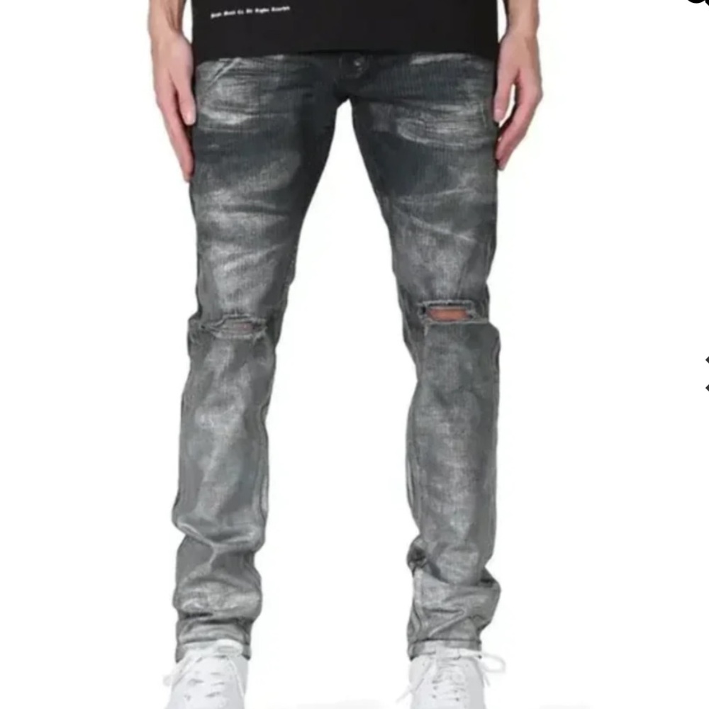 Mens Purple Brand Hickory Overdye Skinny Jeans Antricite